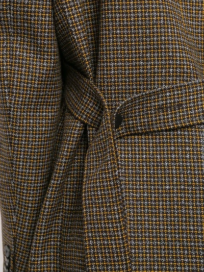 Shop Wooyoungmi Three-button Check Jacket In Brown