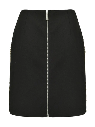 Shop Pinko Sequin-embellished Zipped Skirt In Black