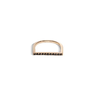 Shop Aurate Diamond Bar Square Ring With White Diamonds In Gold/ Pink