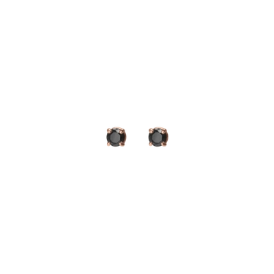 Shop Aurate Diamond Stud Earrings With Black Diamonds In Gold/ White