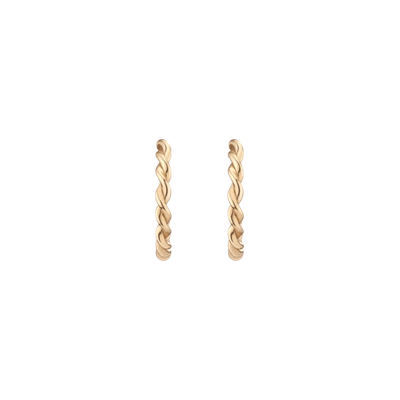 Shop Aurate Gold Twist Hoop Earrings In Gold/ White