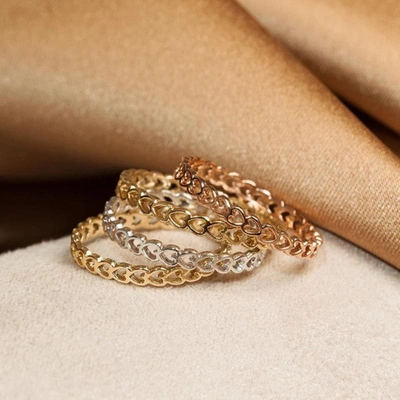 Shop Aurate Infinity Heart Ring In Gold/ White
