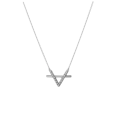 Shop Aurate Icon Necklace With Diamonds In Gold/ Pink