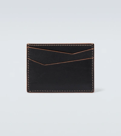 Shop Loewe Puzzle Leather Card Holder In Black