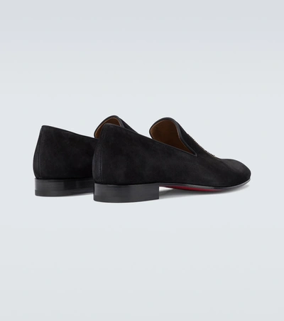 Shop Christian Louboutin Dandelion Suede Loafers In Black