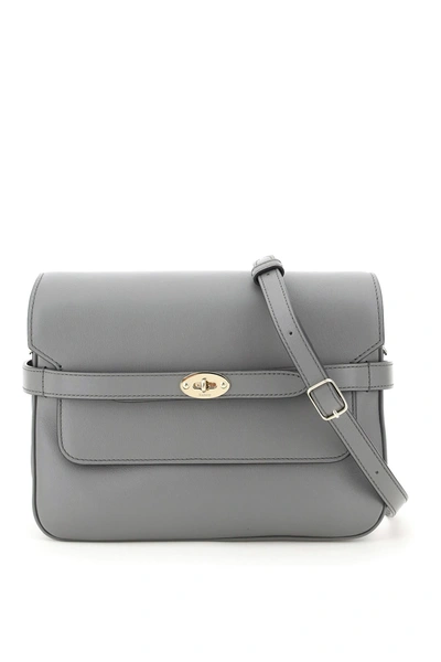 Shop Mulberry Belted Bayswater Accordion Bag In Charcoal (grey)