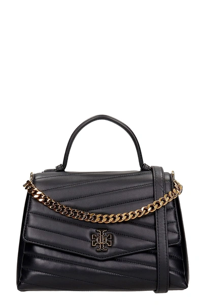 Shop Tory Burch Kira Hand Bag In Black Leather