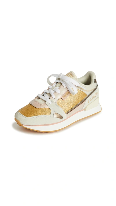 Shop Puma X Charlotte Olympia Mile Rider Sneakers In  White/misty Rose