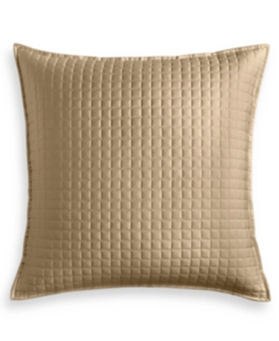 Shop Hotel Collection Basic Grid Quilted European Sham, Created For Macy's Bedding In Champagne