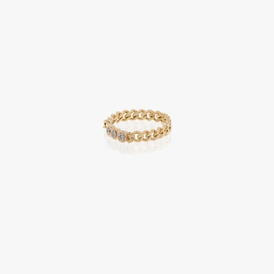Shop Shay 18k Yellow Gold Baby Link Triple Diamond Ring