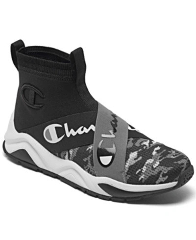 Shop Champion Men's Rally Crossover Slip-on Casual Sneakers From Finish Line In Black, Camo
