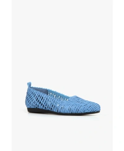 Shop All Black Swirl Woven Women's Flat Women's Shoes In Blue