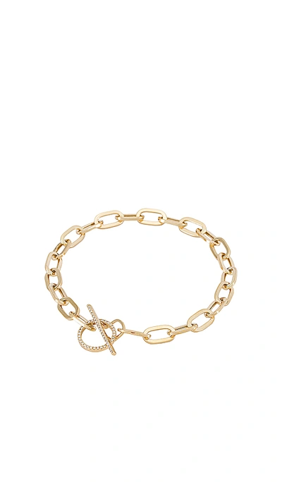 Shop Ef Collection 14ky Jumbo Diamond Toggle Bracelet In Yellow Gold