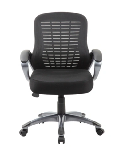 Shop Boss Office Products Ribbed High Back Mesh Chair In Black