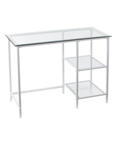 Shop Southern Enterprises Louke Metal Glass Student Desk In White