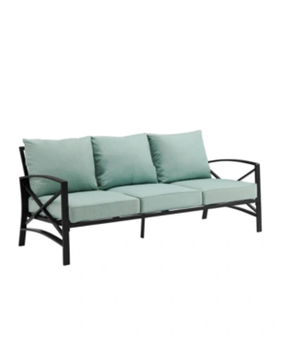 Crosley Kaplan Outdoor Metal Sofa In Green | ModeSens