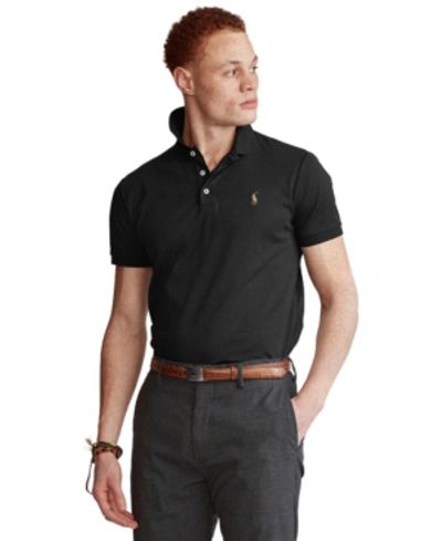 Shop Polo Ralph Lauren Men's Slim-fit Soft Cotton Polo Shirt In Polo Black