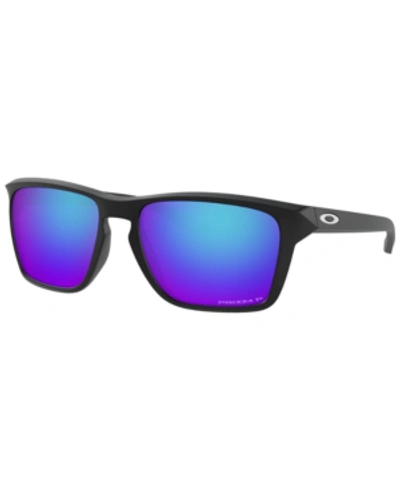 Shop Oakley Sylas Polarized Sunglasses, Oo9448 57 In Matte Black / Prizm Grey Polarized