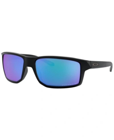 Shop Oakley Gibston Polarized Sunglasses, Oo9449 60 In Matte Black / Grey Polarized