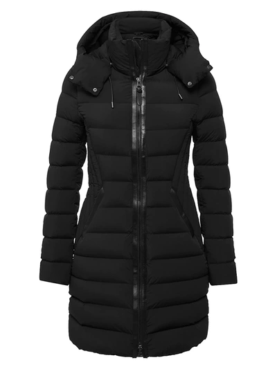 Shop Mackage Women's Farren Hooded Puffer Jacket In Black