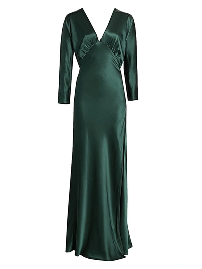 Shop Michelle Mason Women's Dolman Long Sleeve Gown In Bottle
