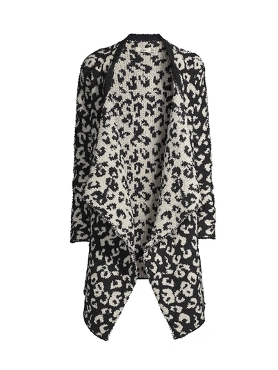 Shop Ugg Pheobe Wrap Cardigan In Black Leopard