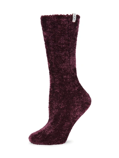Shop Ugg Women's Leda Cozy Socks In Wild Grape