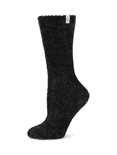 Shop Ugg Women's Leda Cozy Socks In Black
