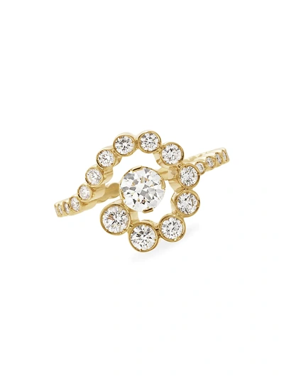 Shop Sophie Bille Brahe Women's Wild Beauty 18k Yellow Gold & Diamond Escargot De Diamant Ring