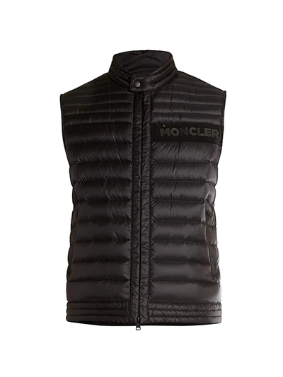 Shop Moncler Roussilon Down Puffer Vest In Black