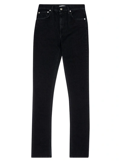 Shop Helmut Lang Skinny Vented Jeans In Black Stone
