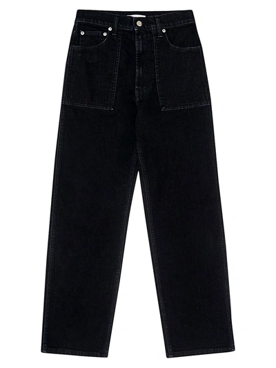 Shop Helmut Lang Factory Wide-leg Jeans In Black Stone