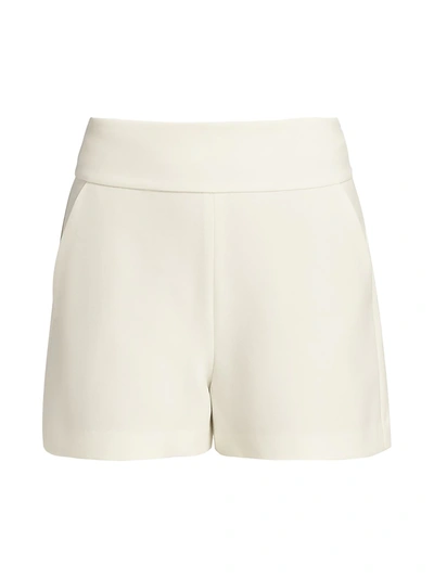 Shop Alice And Olivia Donald High-rise Shorts In White