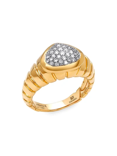 Shop Marina B Women's Timo 18k Yellow Gold & Diamond Pavé Ring