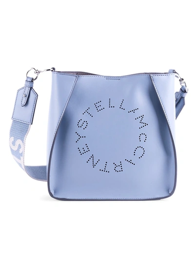 Shop Stella Mccartney Stella Logo Crossbody Bag In Cameo Blue