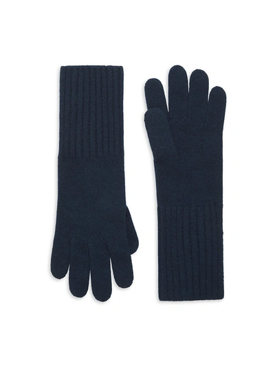 Shop Saks Fifth Avenue Women's Knit Cashmere Gloves In Classic Navy