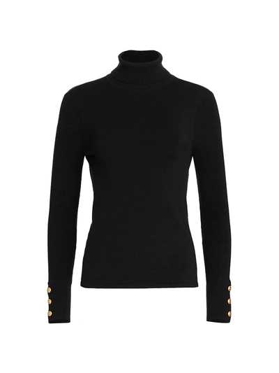 Shop L Agence Women's Odette Turtleneck Sweater In Black