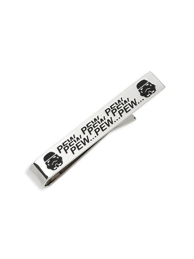 Shop Cufflinks, Inc Men's Star Wars Pew Pew Pew Tie Bar In Silver