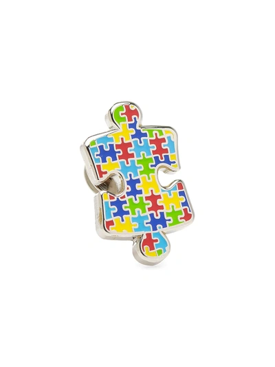 Shop Cufflinks, Inc Men's Autism Awareness Puzzle Piece Lapel Pin In Neutral