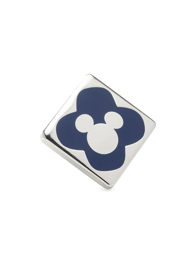 Shop Cufflinks, Inc Men's Disney Mickey Mouse Silhouette Lapel Pin In Blue
