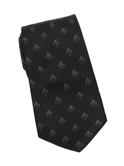 Shop Cufflinks, Inc Men's Star Wars Mandalorian Silk Tie In Black