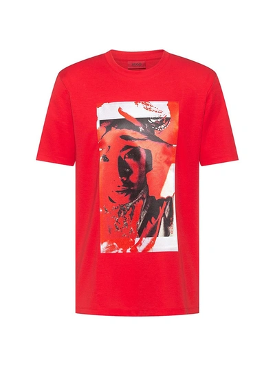 Shop Hugo Dangur Graphic T-shirt In Red