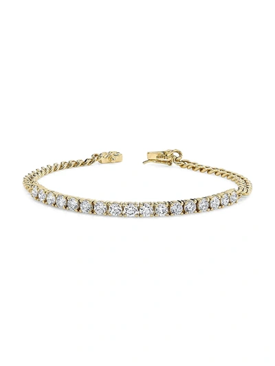 Shop Anita Ko Women's 18k Yellow Gold & Diamond Cuban-link Bracelet