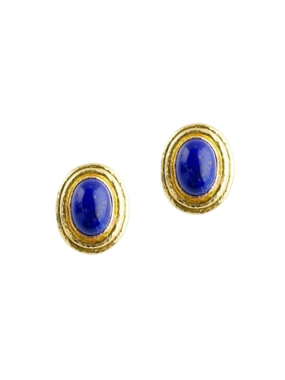 Shop Elizabeth Locke Women's Stone 19k Yellow Gold & Lapis Earrings