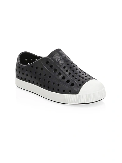 Shop Native Shoes Little Kid's & Kid's Jefferson Perforated Sneakers In Black
