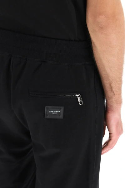 Shop Dolce & Gabbana Bermuda Shorts With Logo Plaque In Black