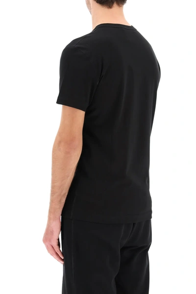 Shop Dolce & Gabbana Cotton T-shirt With Logo Plaque In Black