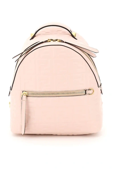 Shop Fendi Nappa Ff Mini Backpack In Pink