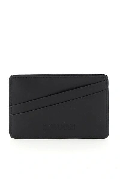 Shop Marcelo Burlon County Of Milan Diagonal Wings Card Holder In Black,white