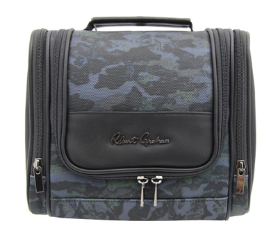 Shop Robert Graham Garland Hanging Toiletry Kit In Blue